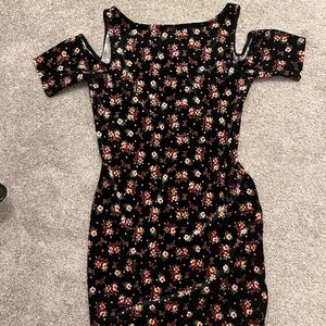 Free people form fitted mini floral dress